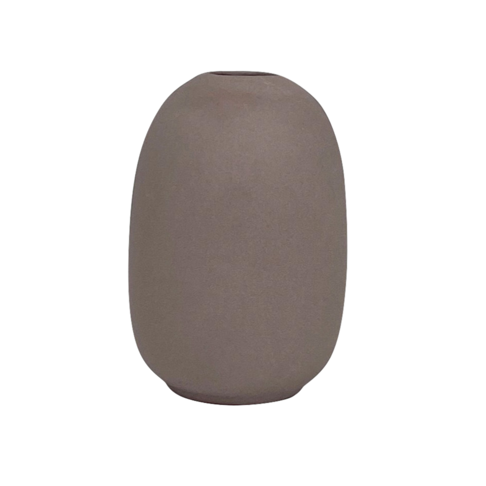 Mini Vase Oval Brown