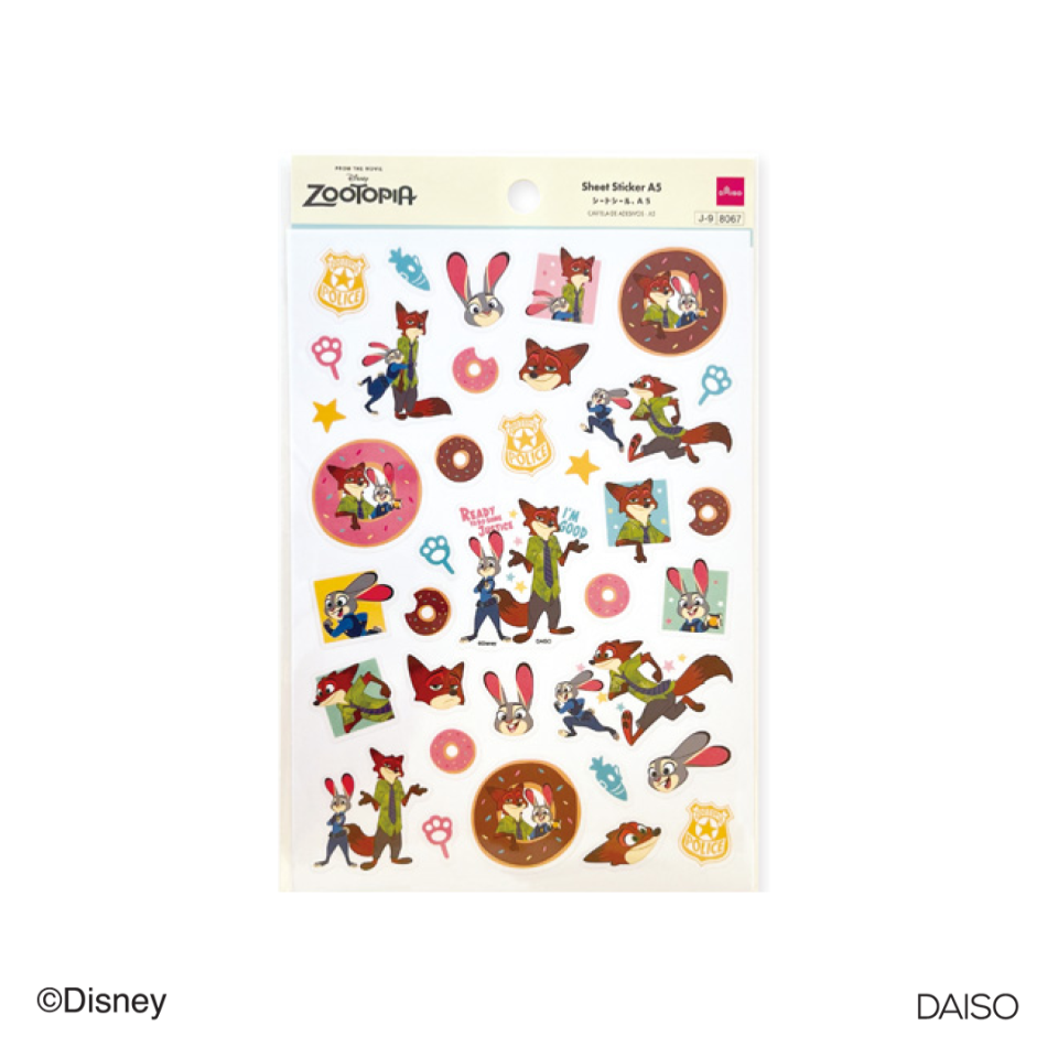 Sheet Sticker A5 Zootopia