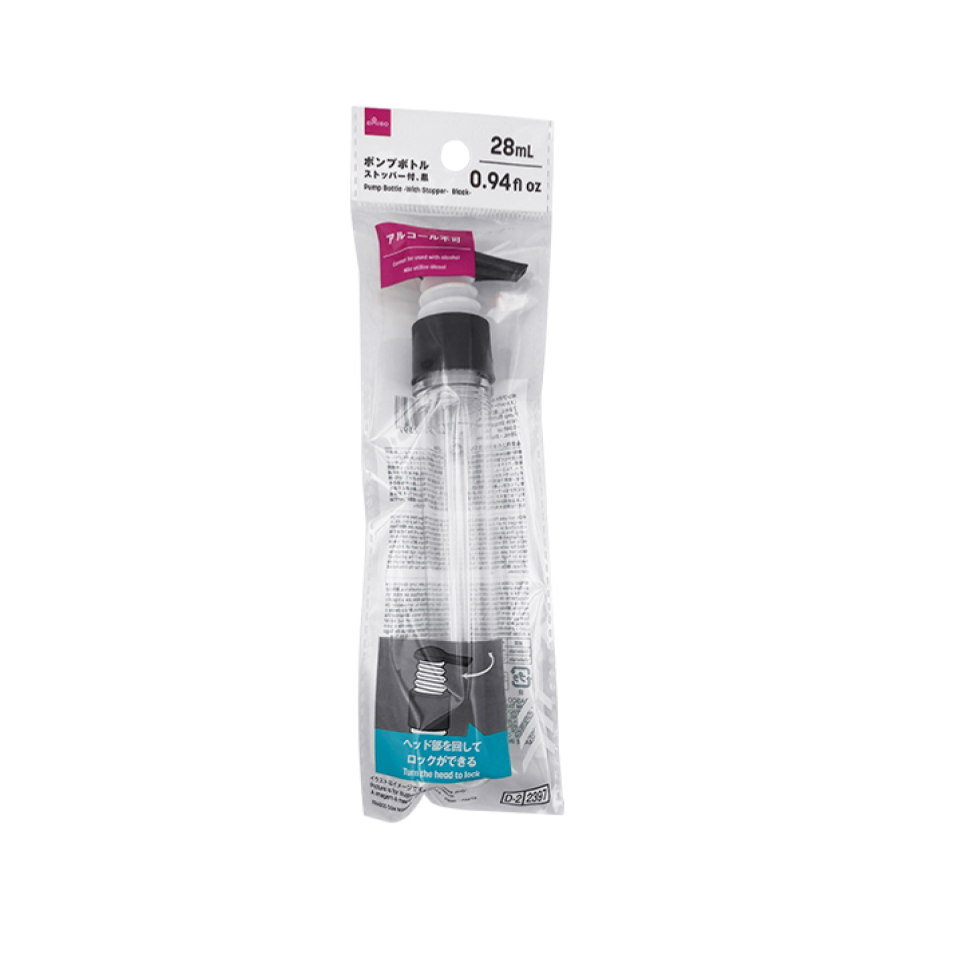 Pump Bottle with Stopper Black 28ml
