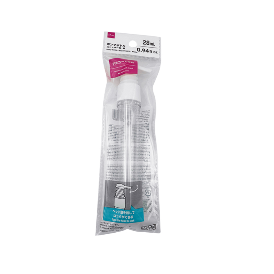 Pump Bottle with Stopper White 28ml