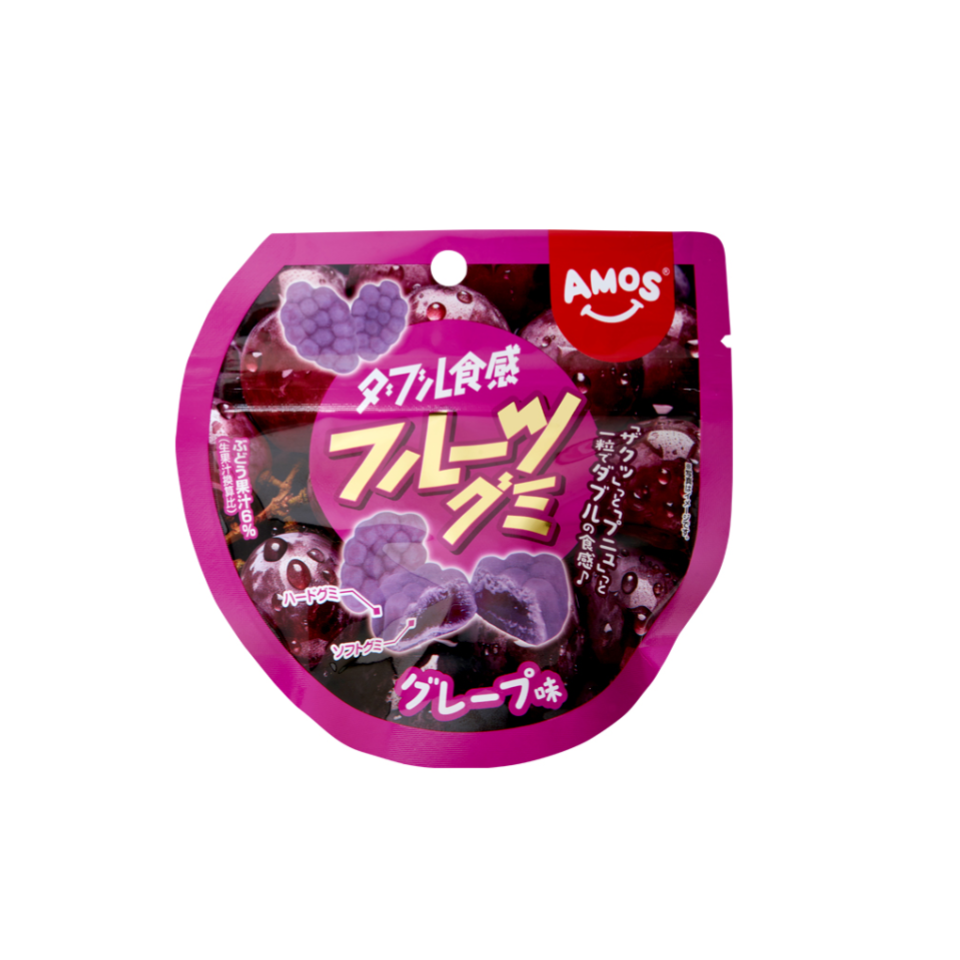 First Japan Double Texture Fruit Gummy Grape Flavor 40g