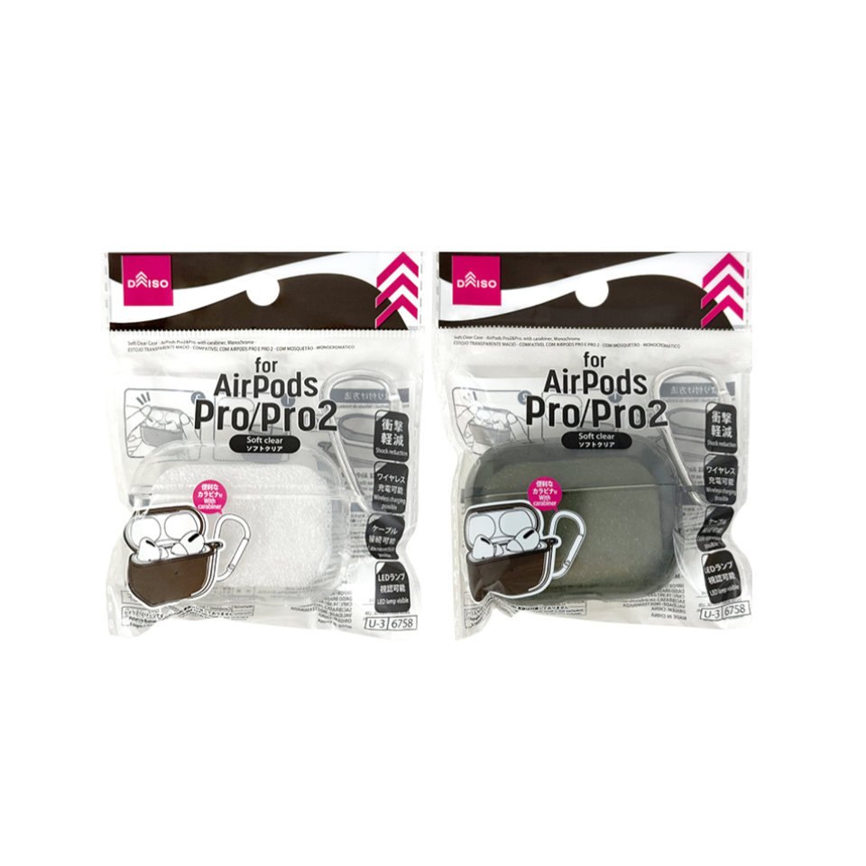 Soft Clear Case Pro 2 & Pro with Carabiner Monochrome