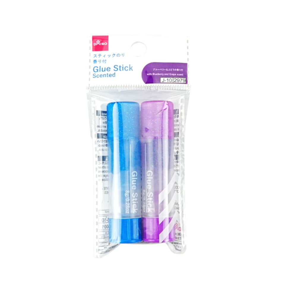 Glue Stick with Glitter Clear Color Scented Blueberry and Grape