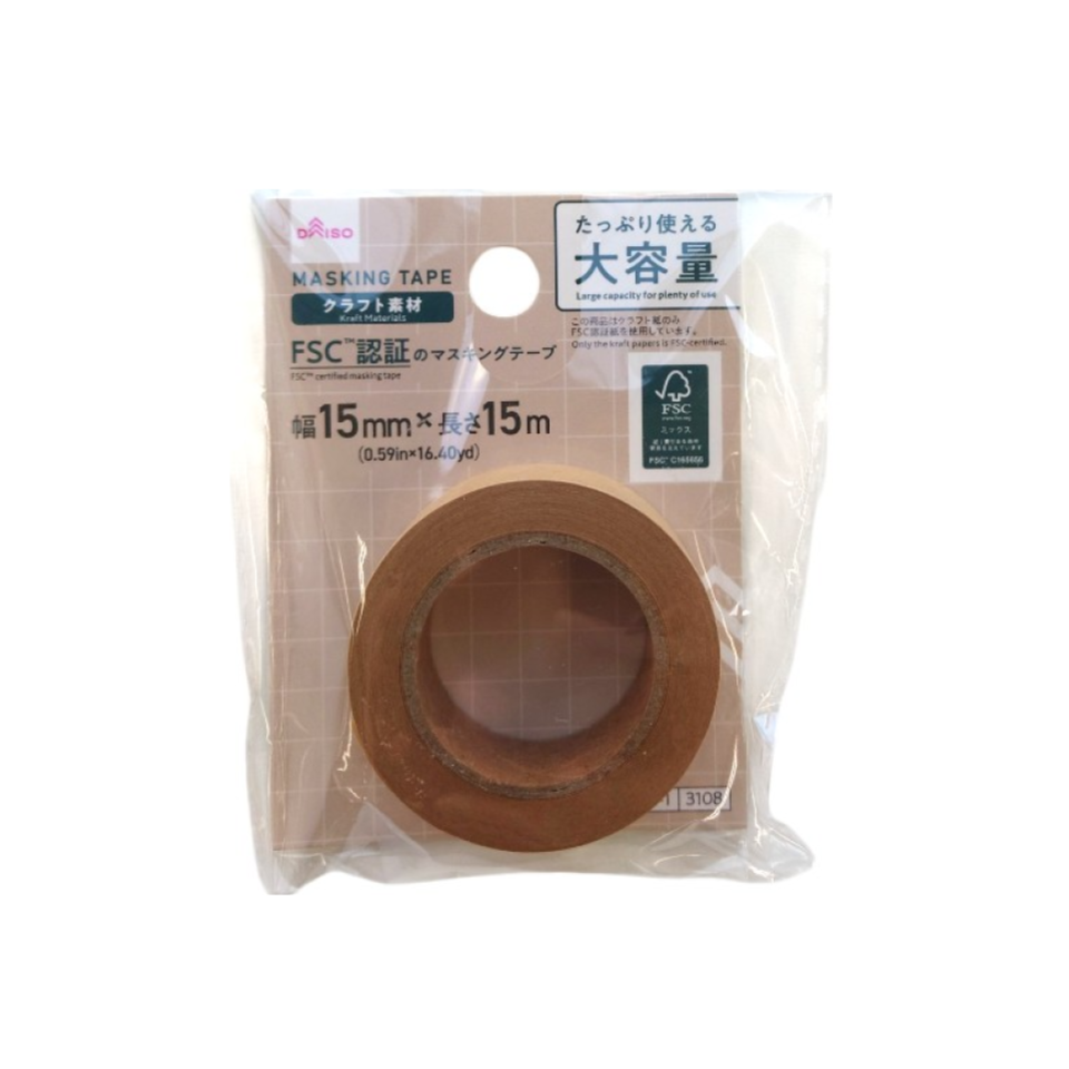 Masking Tape Kraft Paper 15mm x 15m
