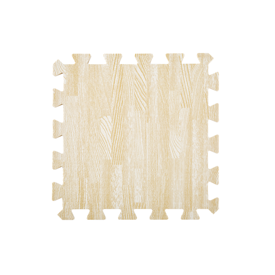 Puzzle Mat Woodgrain Beige