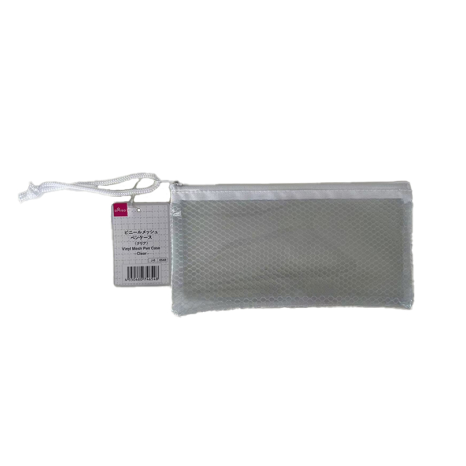 Vinyl Mesh Pen Case Clear