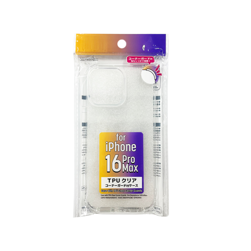 Case with TPU Clear Corner Guards for Smartphone 16Pro Max