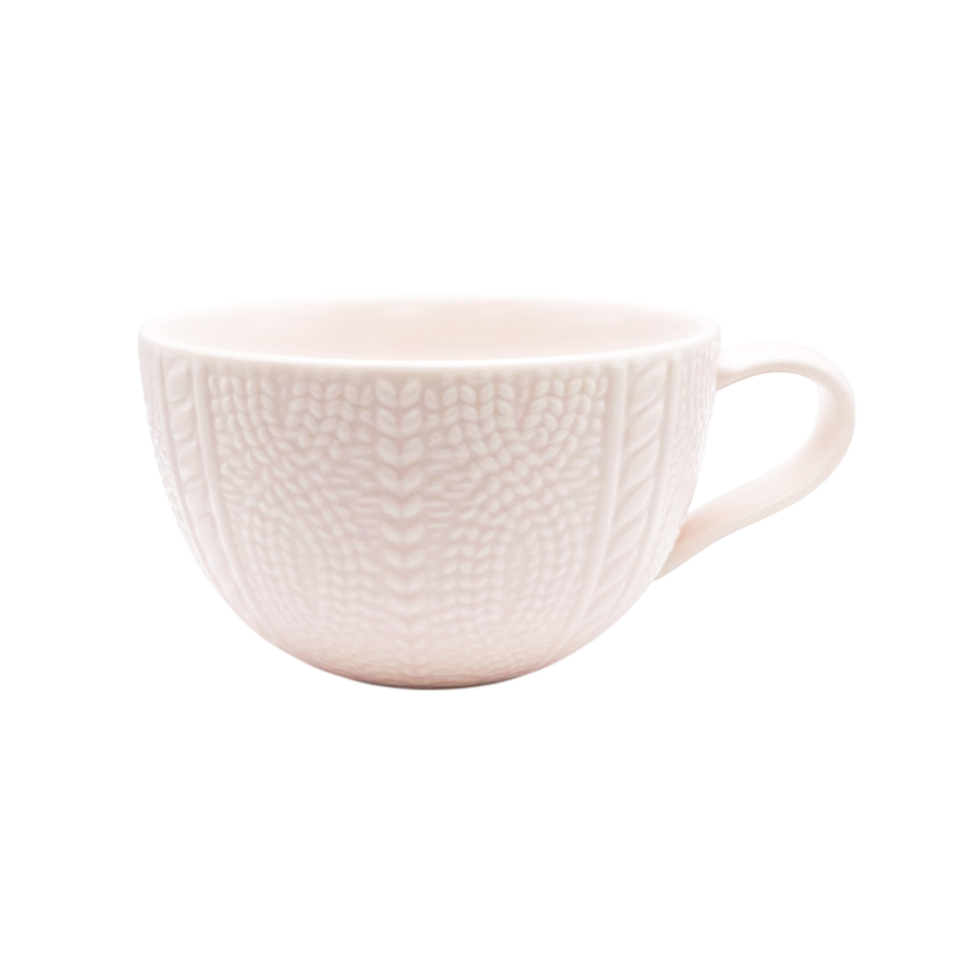 Soup Mug Knit Emboss Pink