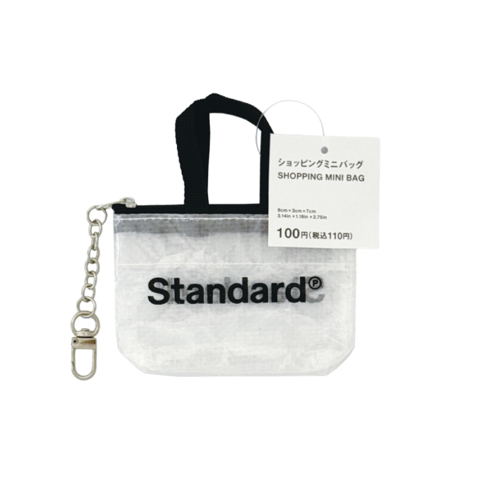 Shopping Bag Mini Clear Logo Print 7cm x 8cm x 3cm