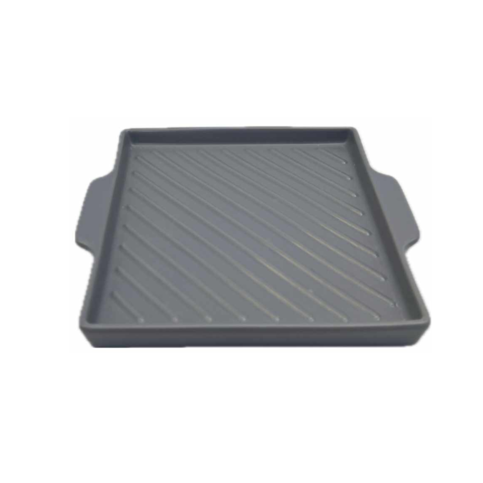 Toast Plate One Slice of Bread Grey