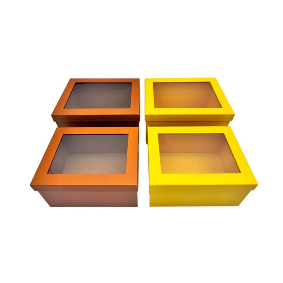 Rectangular Box with Clear Window Assorted Colors A