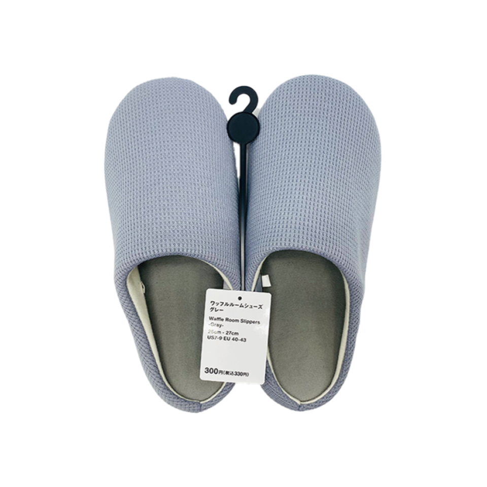 Waffle Room Slippers Gray 25cm-27cm