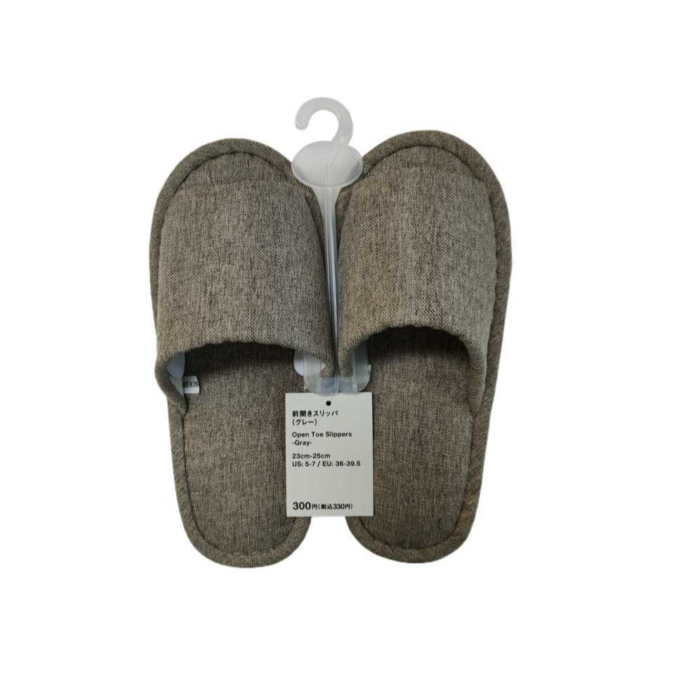 Open Toe Slippers Grey 23cm-25cm