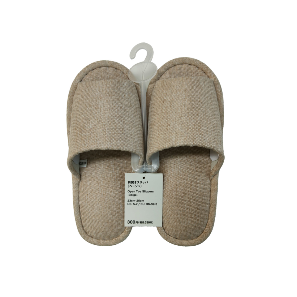 Open Toe Slippers Beige 23cm-25cm