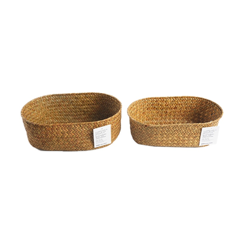 Seagrass Basket Brown Oval Assorted Sizes
