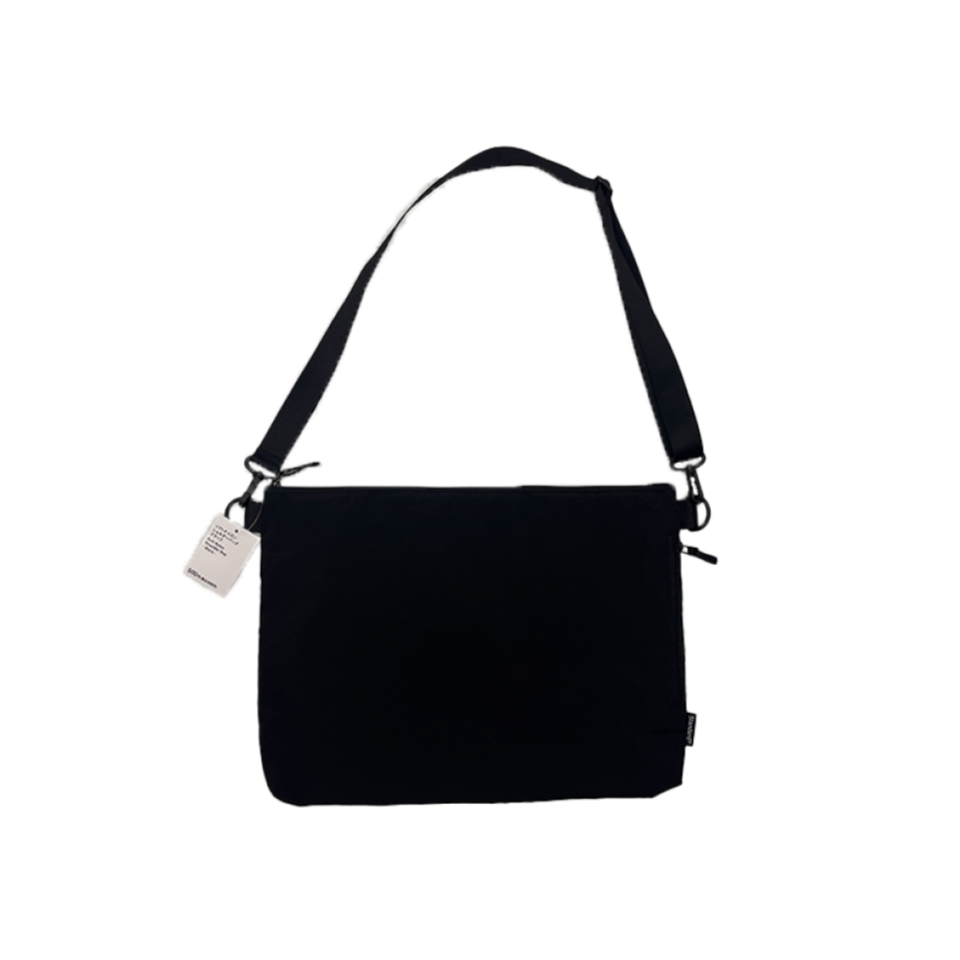Soft Nylon Shoulder Bag Black