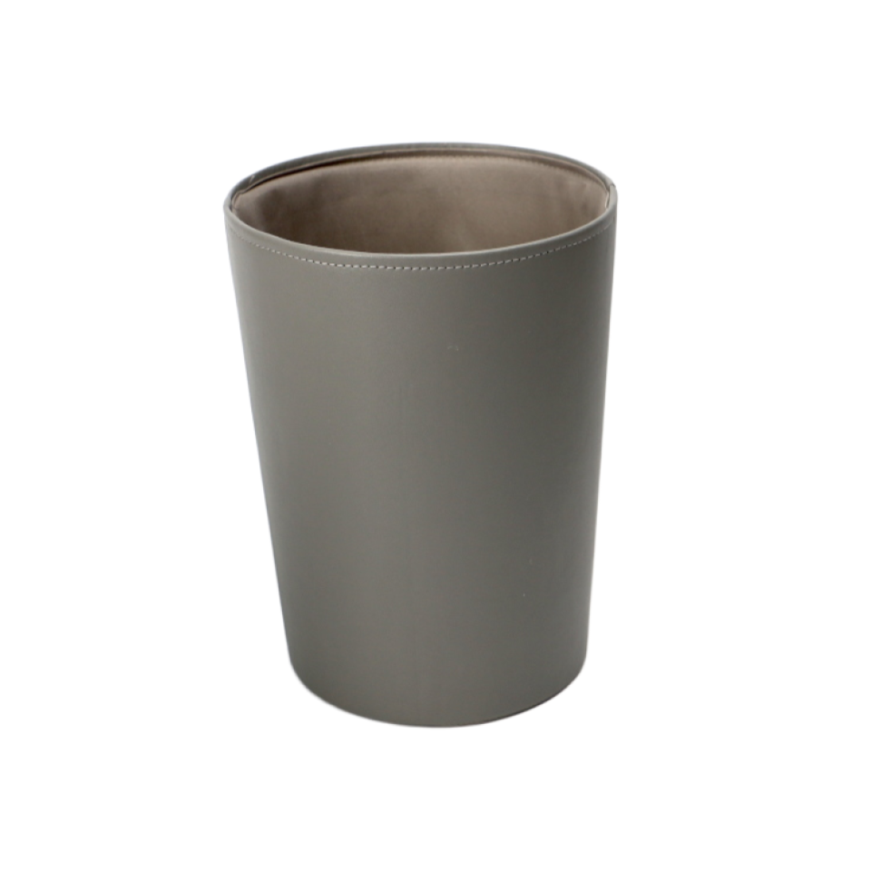 Synthetic Leather Trash Can Gray