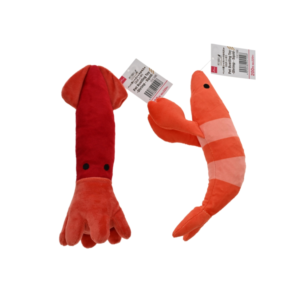 Pet Rustling Toy Shrimp/Squid