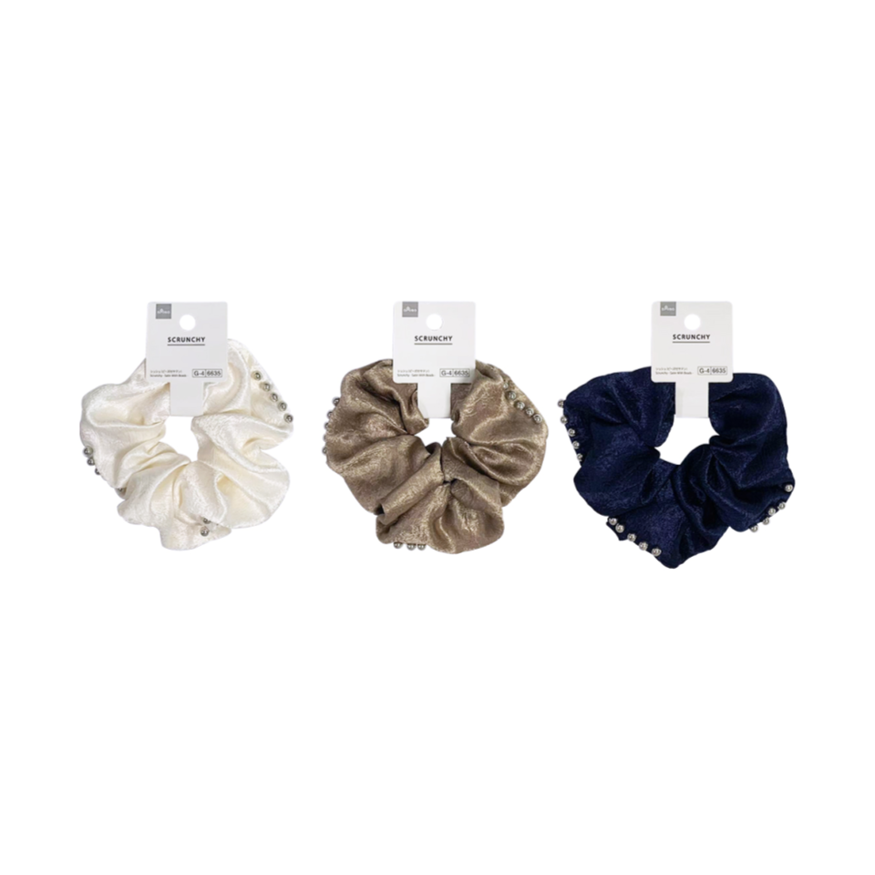 Scrunchy Satin with Beads