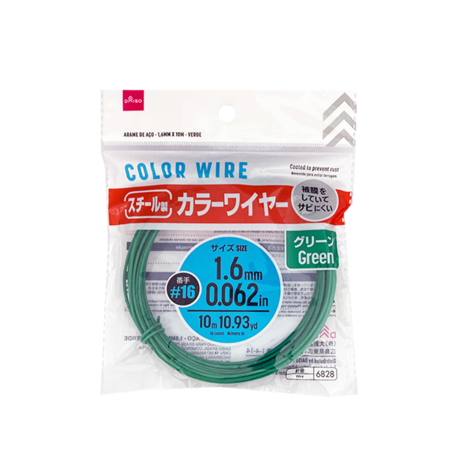 Steel Color Wire 1.6mm x 10 Green