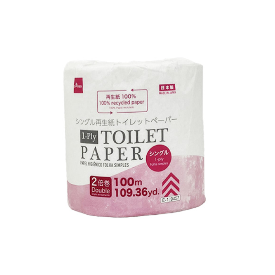 1-ply Recycled Toilet Paper 107mm x 100m