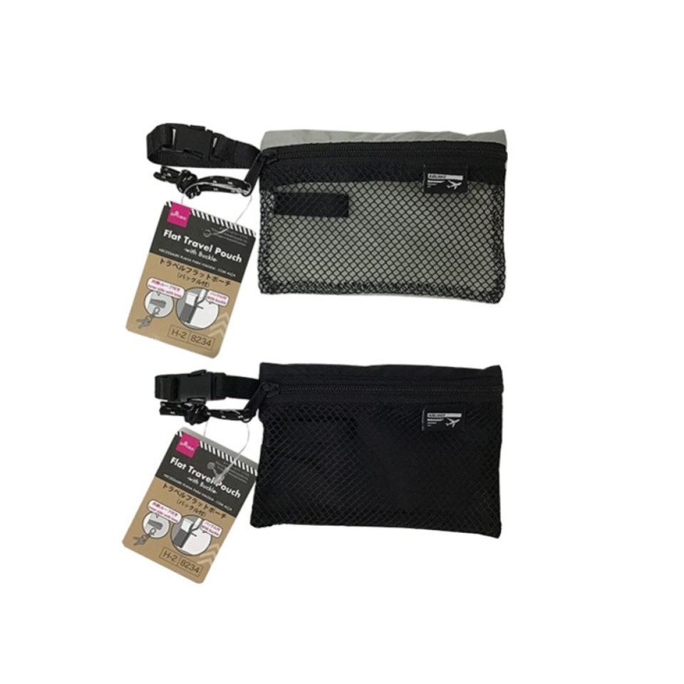 Flat Travel Pouch with Buckle