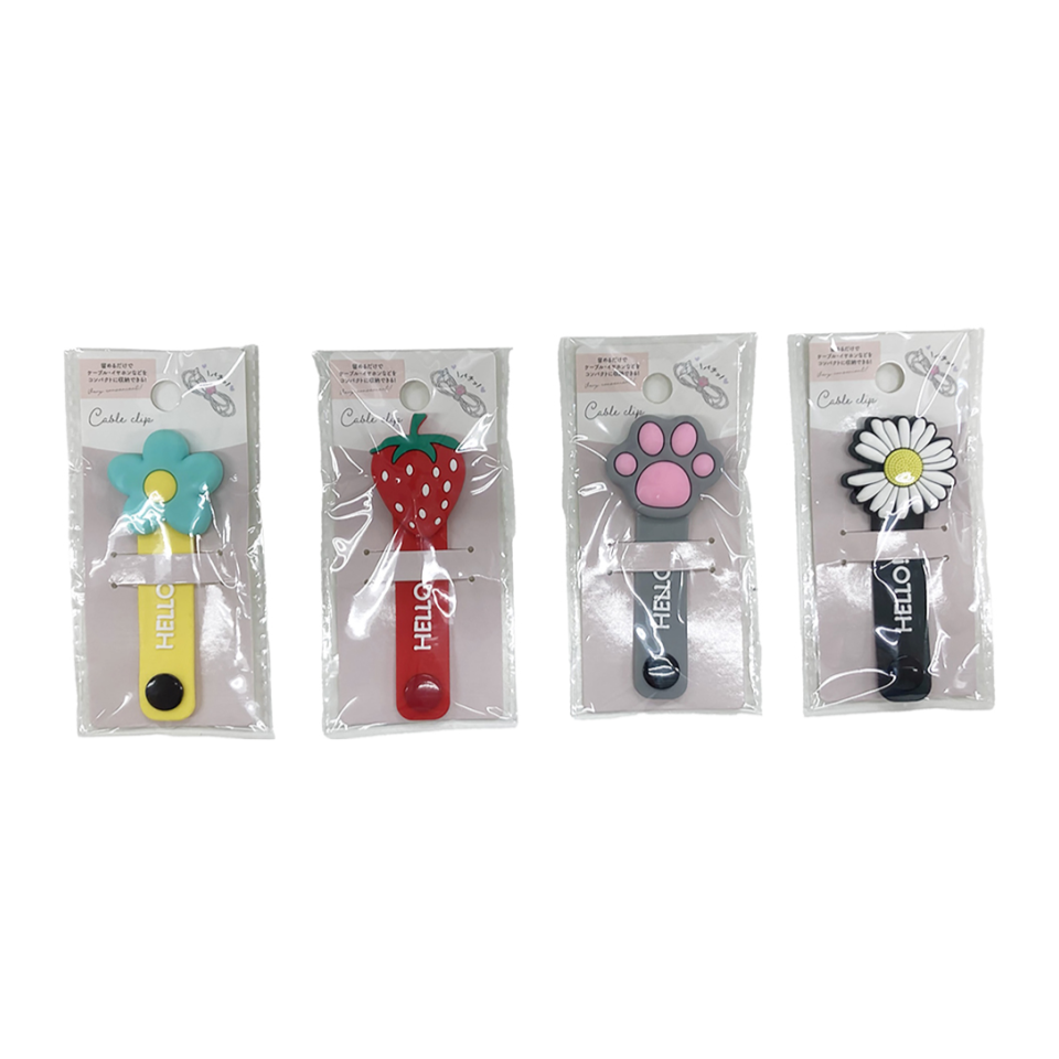 Cable Clip Cute Motif Rubber