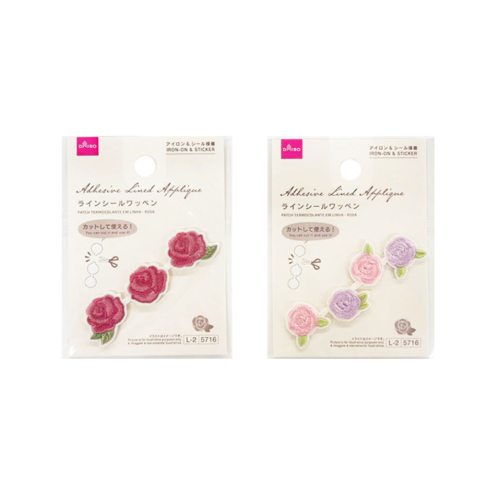 Adhesive Lined Applique Rose