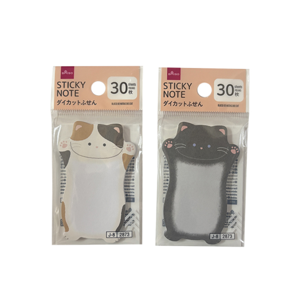 Die Cut Sticky Note Pad Cat B