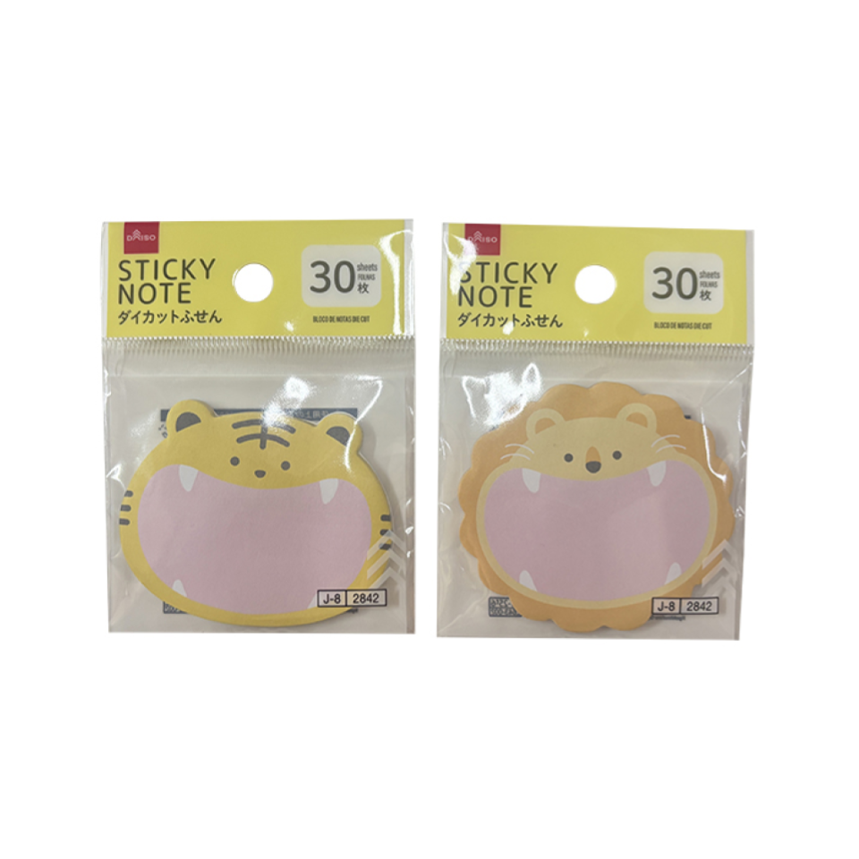 Die Cut Sticky Note Pad Animal A
