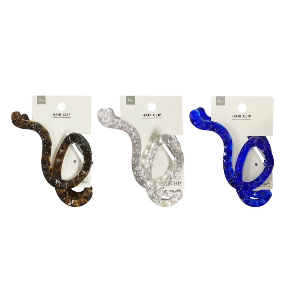 Hair Clip Sparkling Rough Line