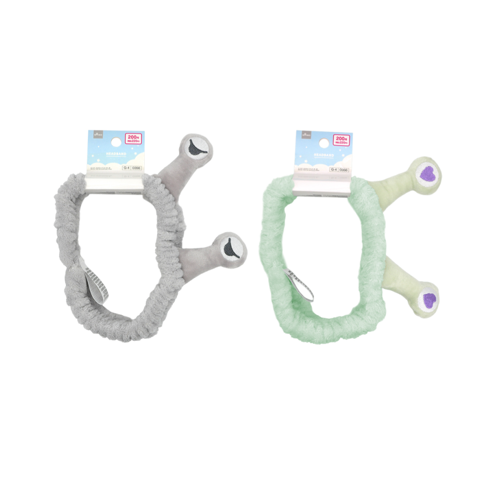 Monster Fluffy Hair Band Gray/Green