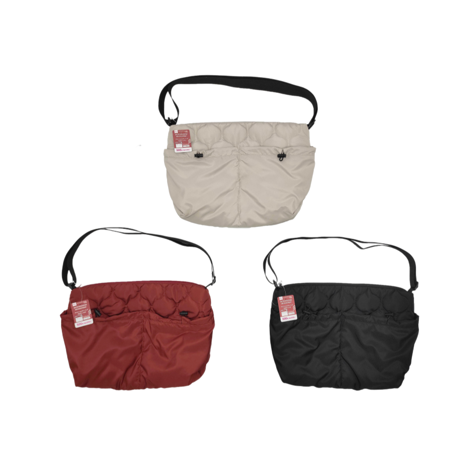 Quilted Shoulder Bag with Outer Pocket