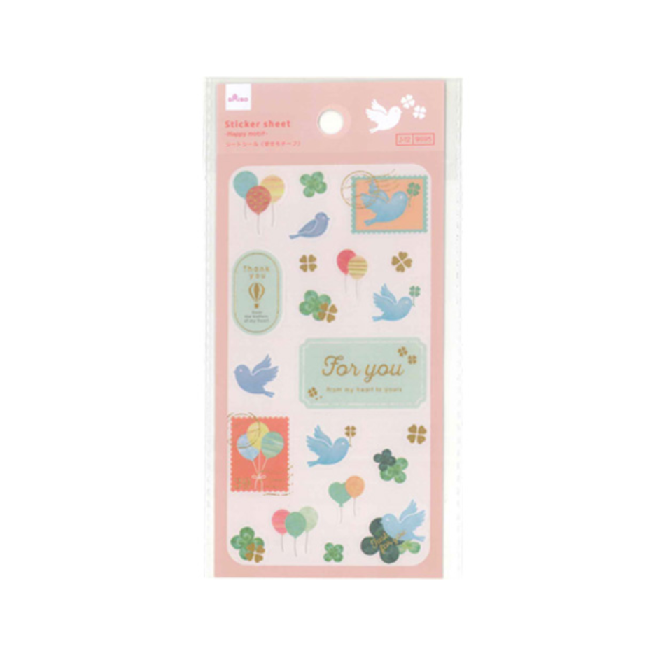 Sticker Sheet Happy Motif