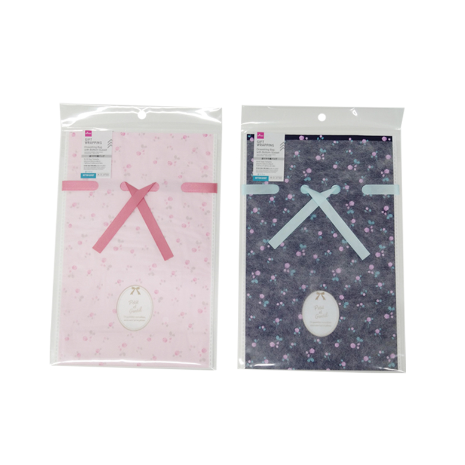 Drawstring Bag with Bottom Gusset Petite Flower 20cm x 30cm x 8cm