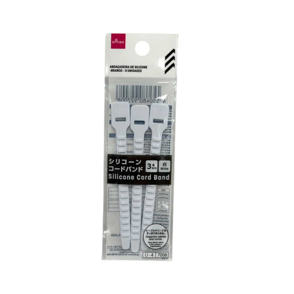 Silicone Cord Band White