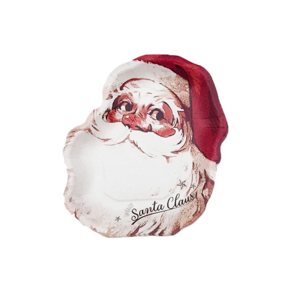 Christmas Paper Plate Santa Claus 18cm x 20cm