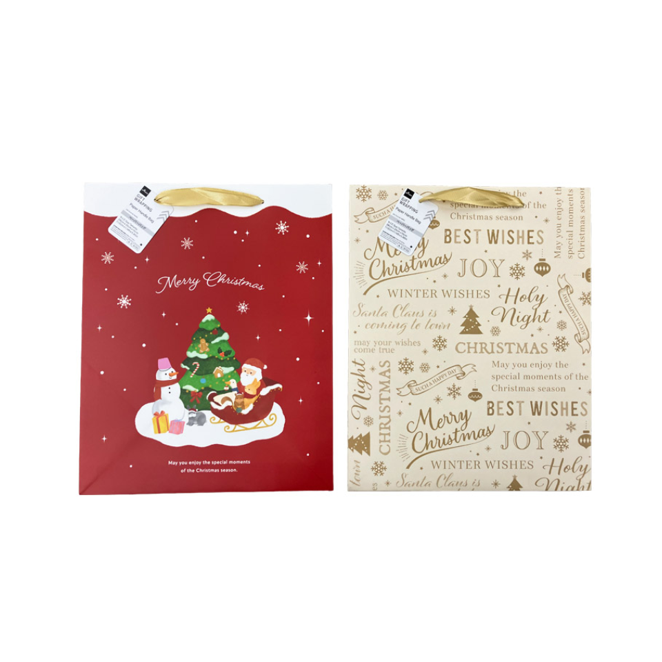Paper Handle Bag Santa/Logo 28cm x 35cm x 15cm