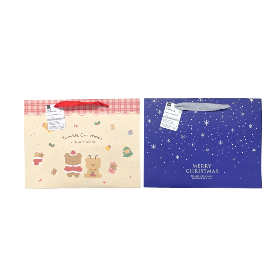 Paper Handle Bag Bear/Snow 30cm x 23cm x 10cm