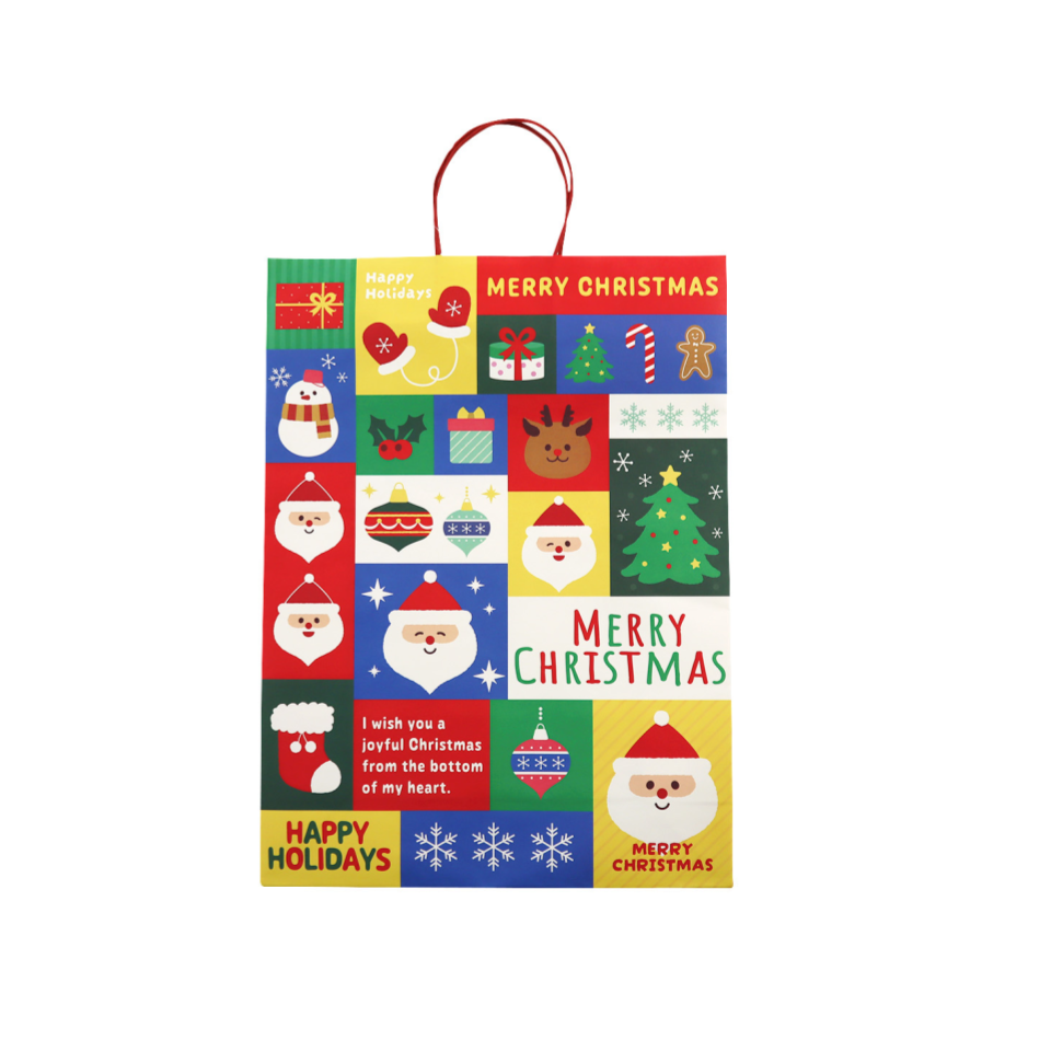 Handle Bag Colorful Christmas 30cm x 40cm x 11cm