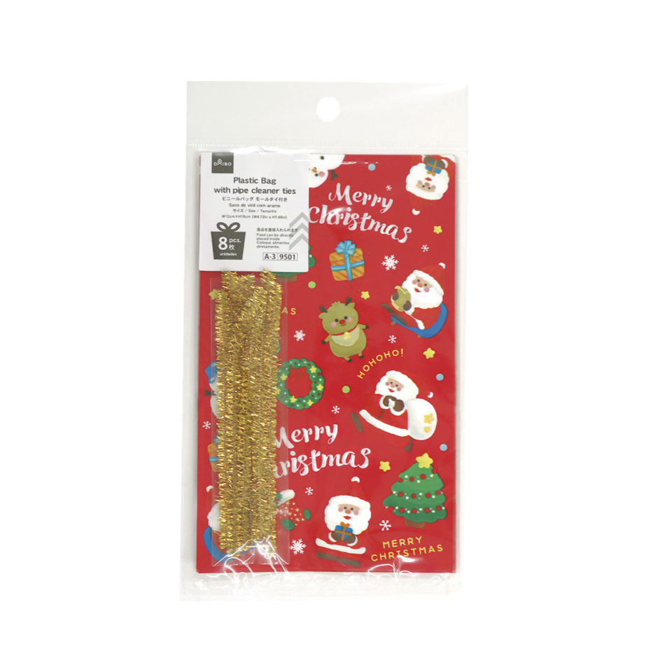 Wrapping Bag Holiday Santa Red
