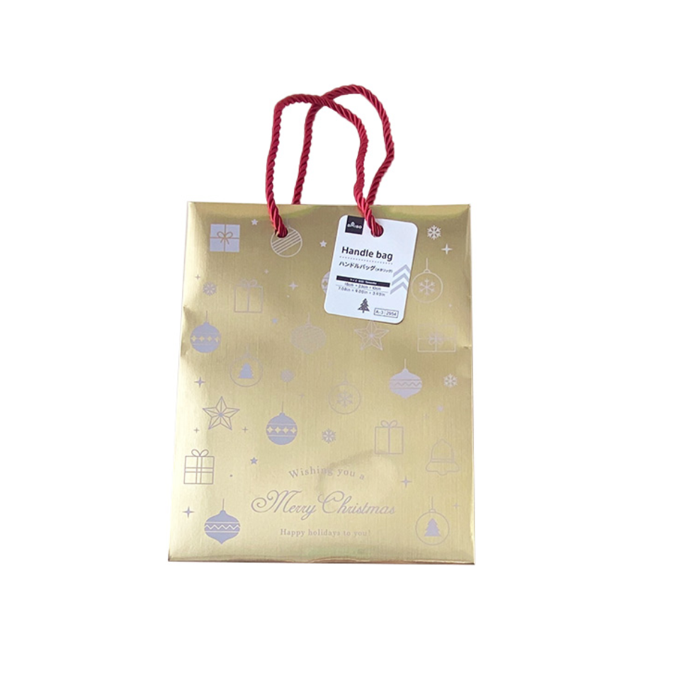 Handle Bag Christmas Mix Metallic 18cm x 23cm x 10cm
