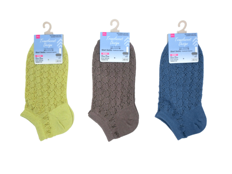 Short Socks Translucent Squares