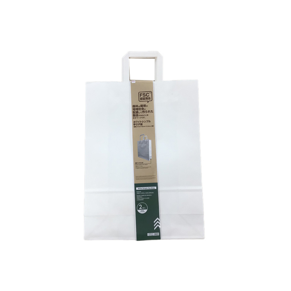 White Simple Handbag Vertical 1.01ft x 1.37ft x 4.92in