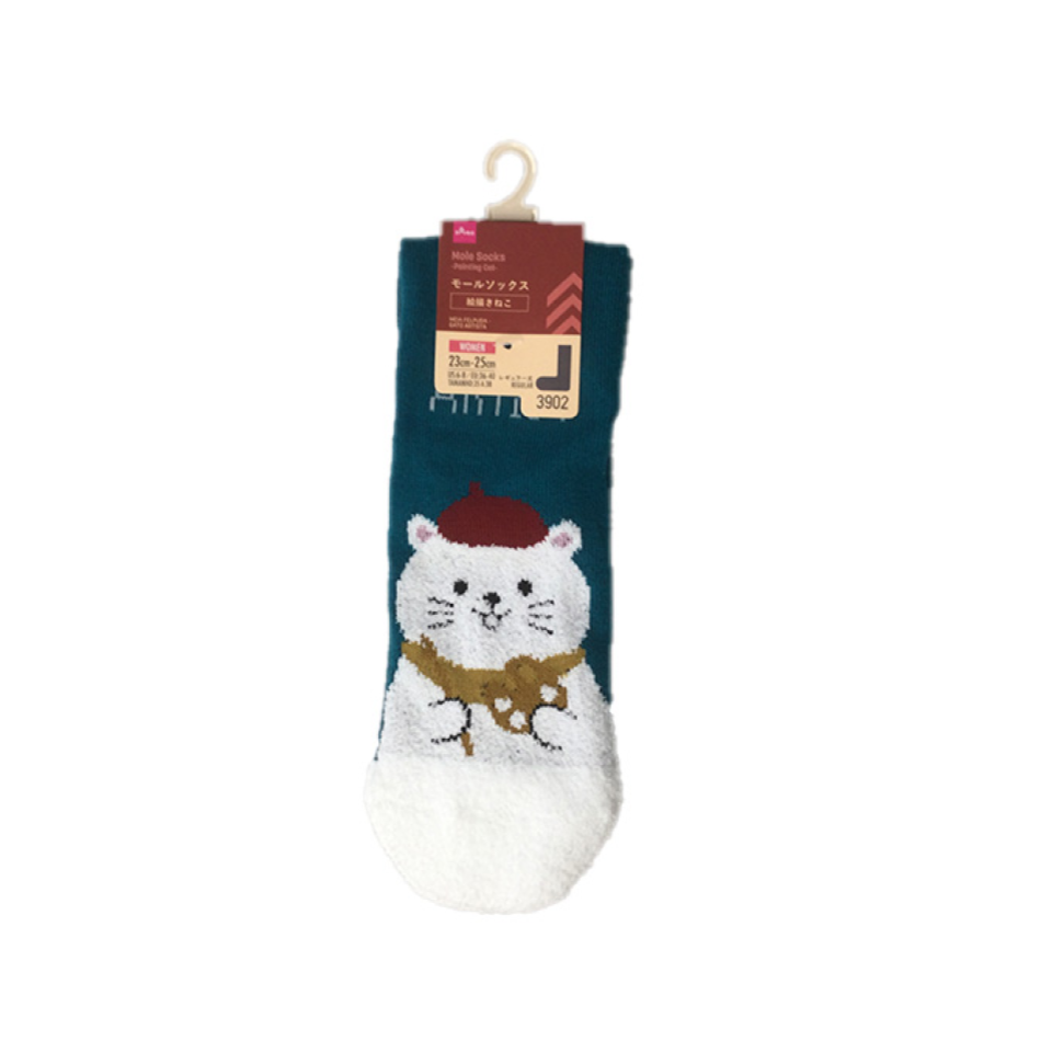 Mole Socks Painting Cat
