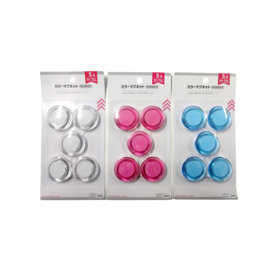 Colored Magnet Clear 40mm