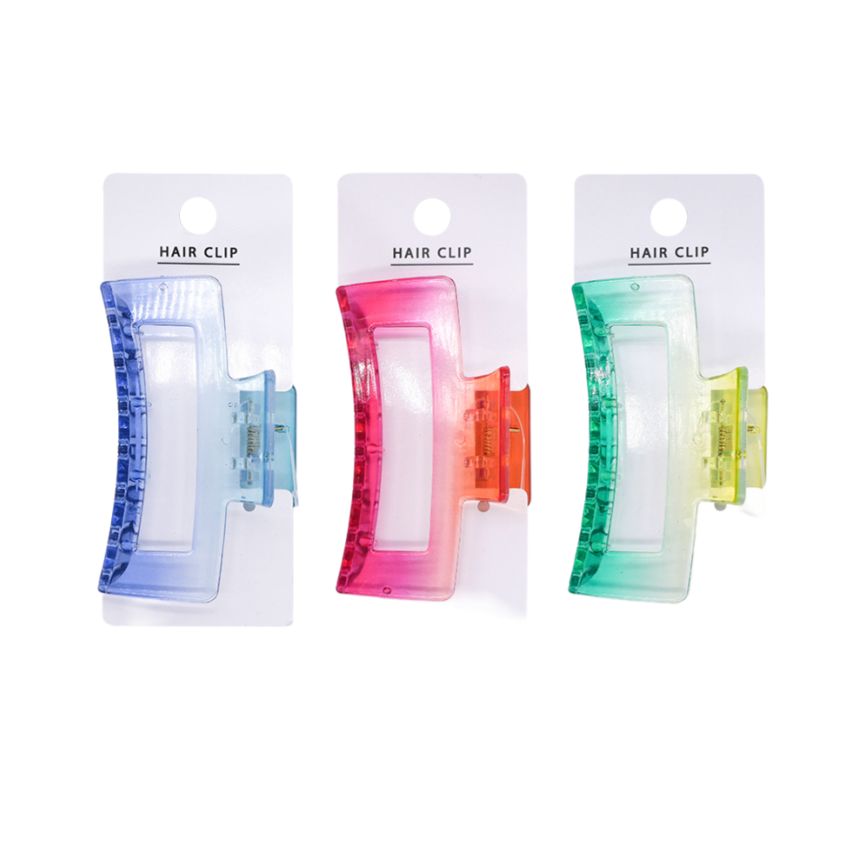 Claw Clip Clear Gradation Square