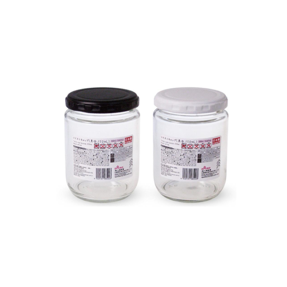 Twist Cap Bottle 250ml Black/White