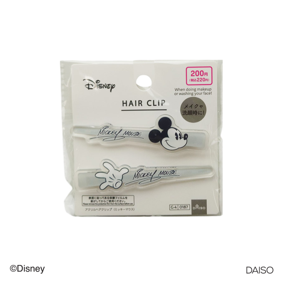 Hair Clip Acrylic Mickey Mouse