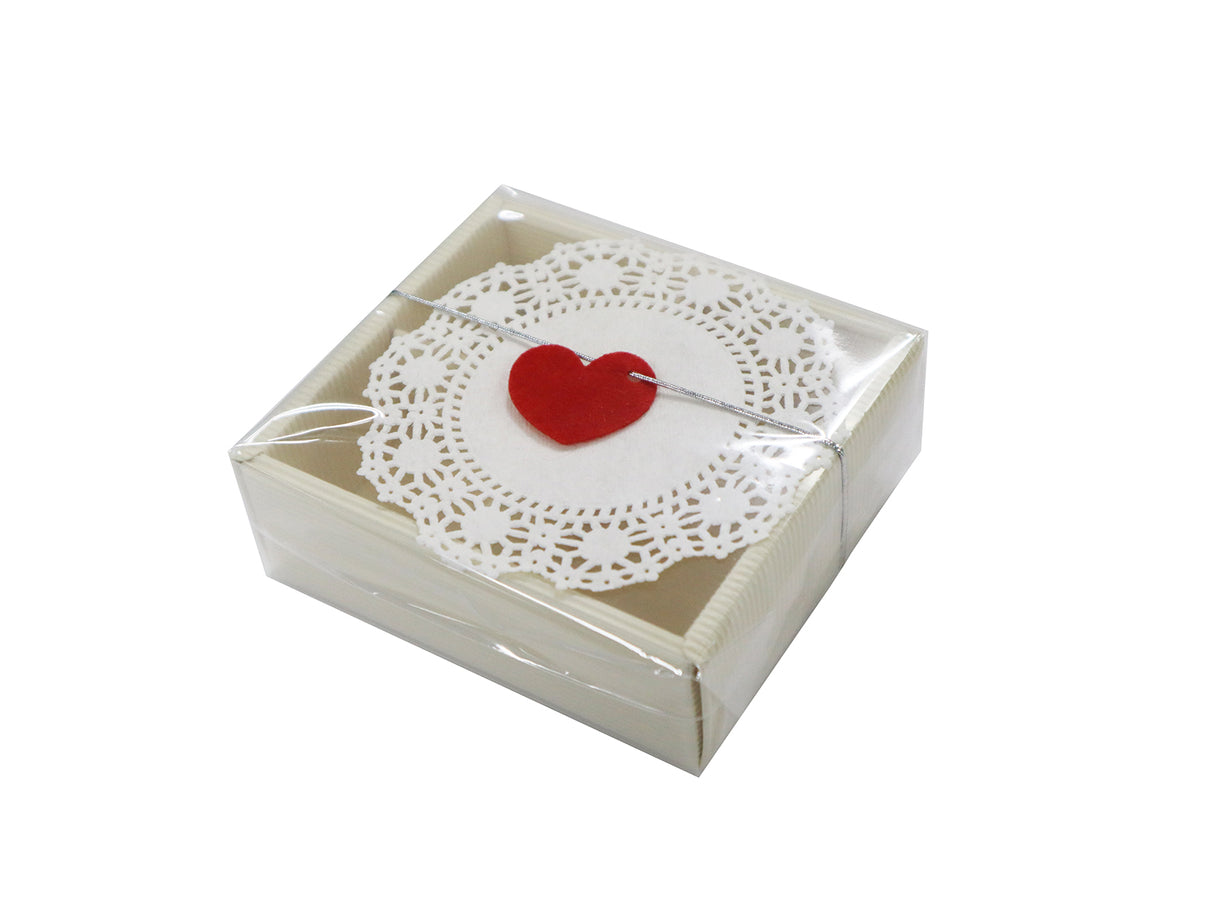 Box for Chocolate Truffle 4pcs Ivory